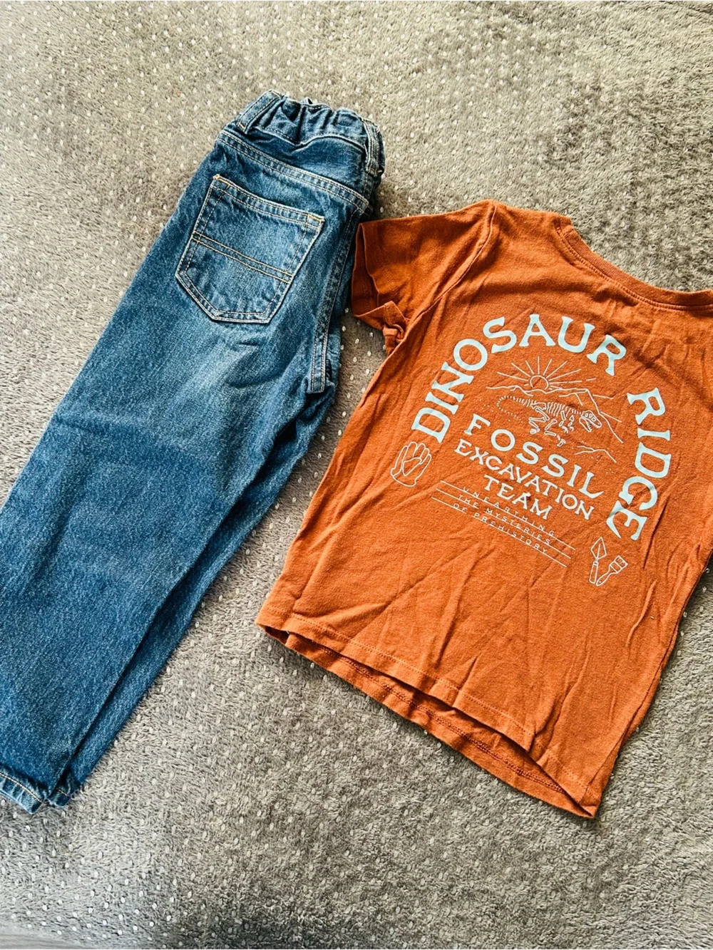 Old Navy Kids Matching Set - Orange Tee & Blue Jeans